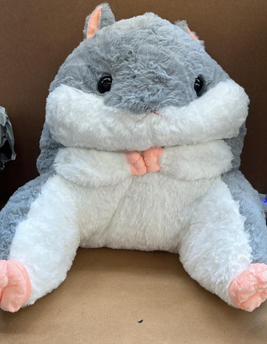 Plush hamster throw pillow - hamster,